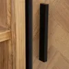Sivupöytä SPIKE Musta Luonnollinen Puu Metalli Ash wood Puu MDF 90 x 36 x 115,5 cm