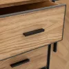 Vestibila galds ar atvilktnēm SPIKE 91 x 40 x 84,5 cm Dabisks Metāls Koks