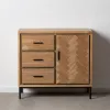 Vestibila galds ar atvilktnēm SPIKE 91 x 40 x 84,5 cm Dabisks Metāls Koks
