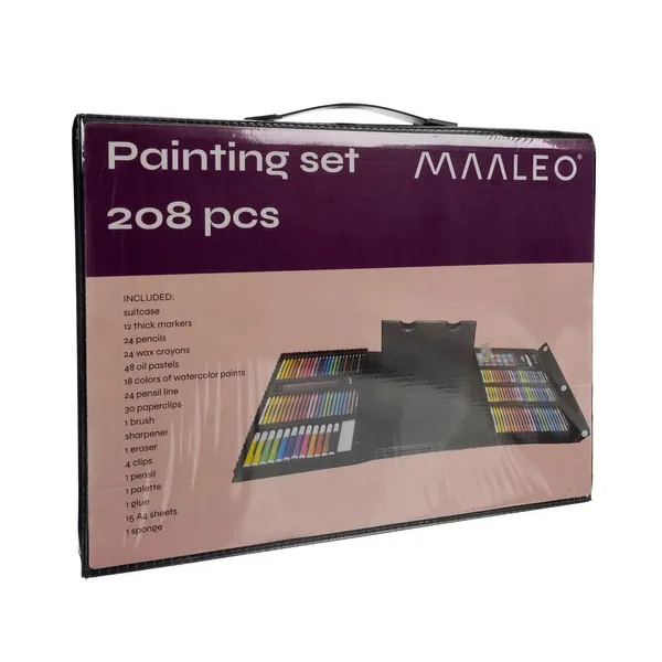 Painting set in a suitcase - 208 pieces Maaleo 21645