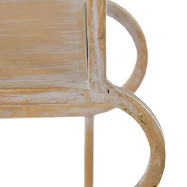 Lentyna 43 x 13 x 84 cm Natūralus Metalinis Balta
