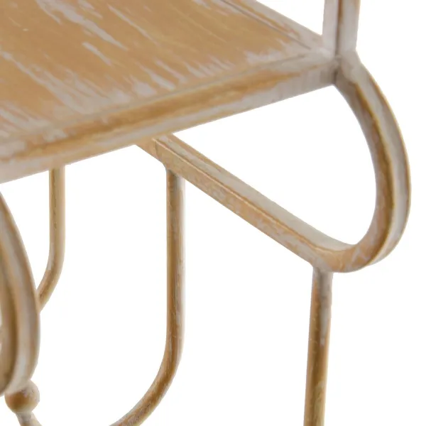 Lentyna 43 x 13 x 84 cm Natūralus Metalinis Balta