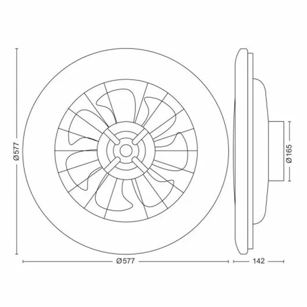 Ceiling Fan with Light Philips White