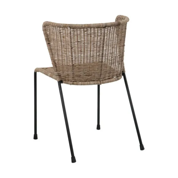 Dining Chair 50 x 54 x 77 cm Natural Black