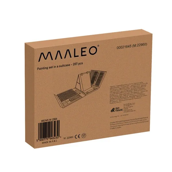 Maalikomplekt kohvris - 208 osa Maaleo 21645