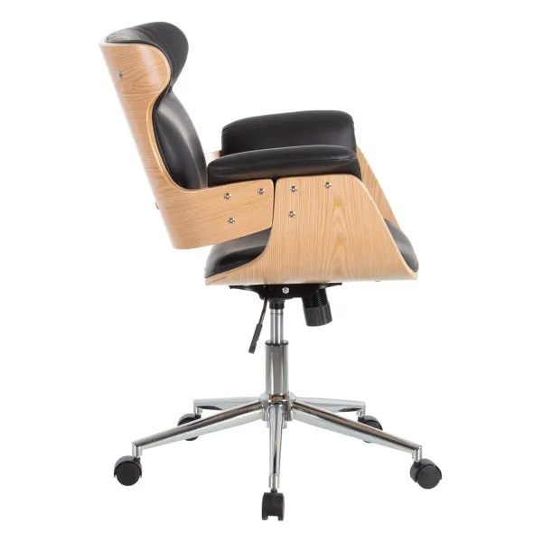 Biroja krēsls Melns Dabisks 68 x 62 x 85 cm