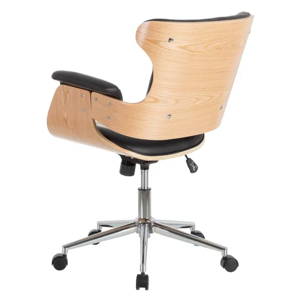 Biroja krēsls Melns Dabisks 68 x 62 x 85 cm