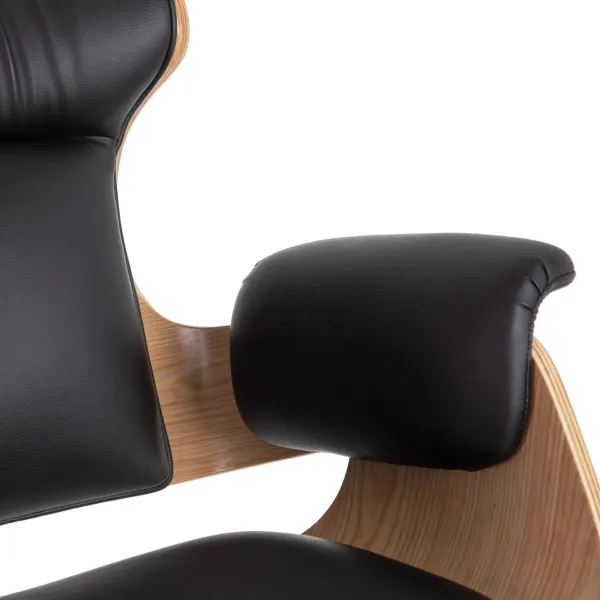 Office Chair Black Natural 68 x 62 x 85 cm