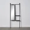Вешалка 67 x 19 x 166,5 cm Стеклянный Чёрный Позолоченный Металл