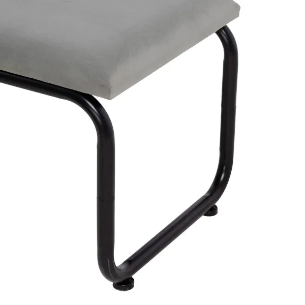 Jakkara 110 x 40 x 68 cm Synteettinen kangas Harmaa Metalli