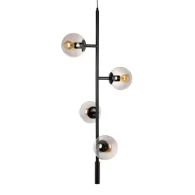 griestu gaismas 40 x 40 x 234 cm Stikls Melns Metāls Ø 15 cm Moderns