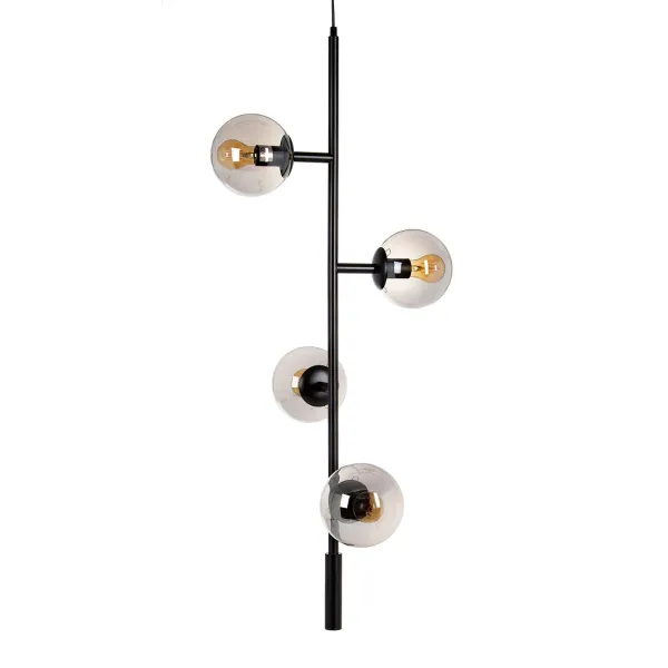 Pakabinamas apšvietimas 40 x 40 x 234 cm Stiklas Juoda Metalinis Ø 15 cm Šiuolaikiškas