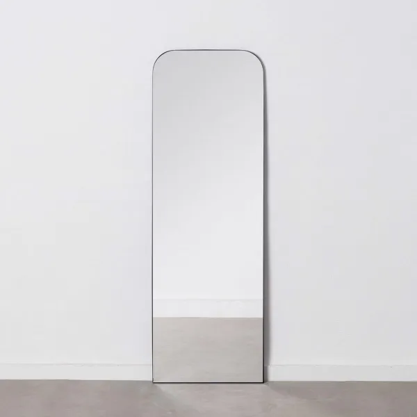 Wall mirror 50 x 2,5 x 150 cm Black Metal