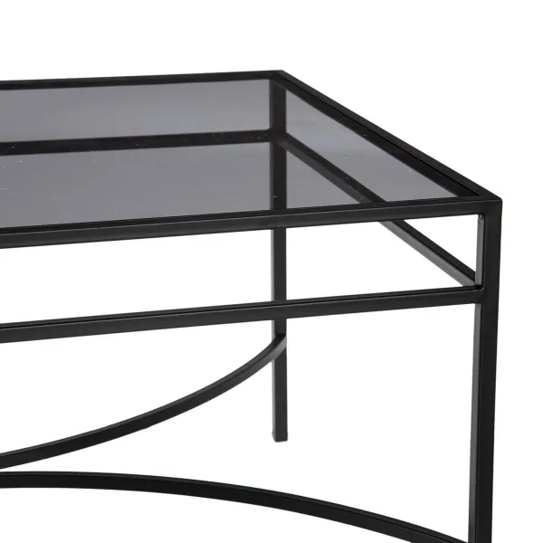 Centrinis stalas 100 x 60 x 45,5 cm Stiklas Metalinis