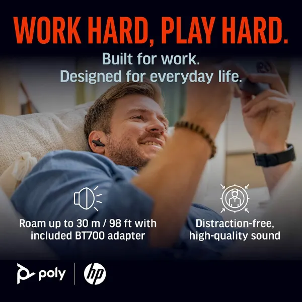 Austiņas Poly 7Y8M0AA Melns
