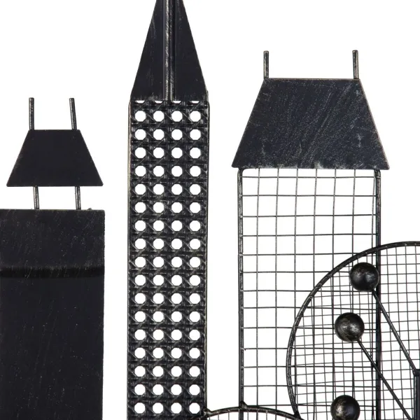 Seinakaunistus 106 x 4 x 56 cm Must Metall