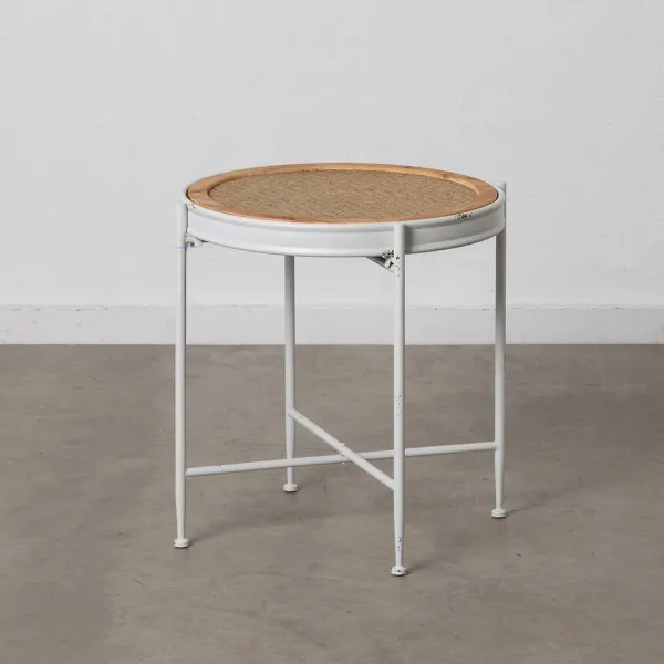 Šoninis staliukas 50 x 50 x 53,5 cm Metalinis Balta