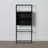 Hyllyt BRICK 55 x 30 x 132 cm Kristalli Musta Metalli