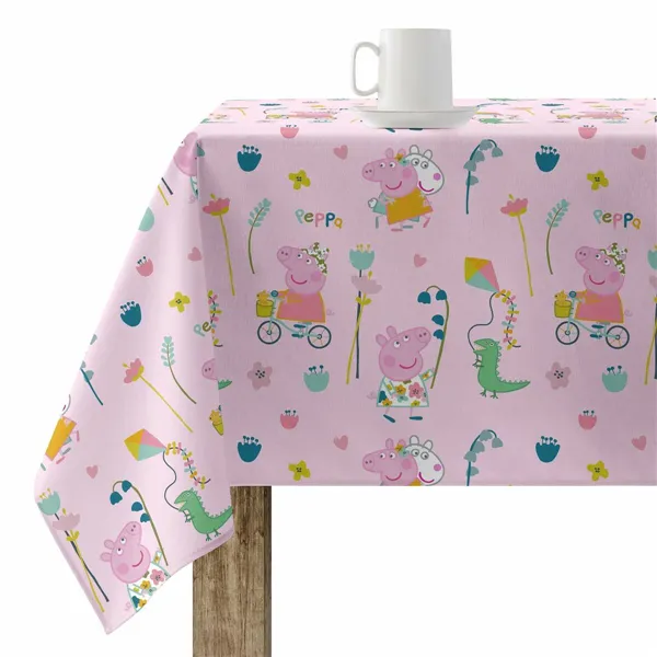 Stain-proof resined tablecloth Peppa Pig Free Time 1 Multicolour 300 x 150 cm