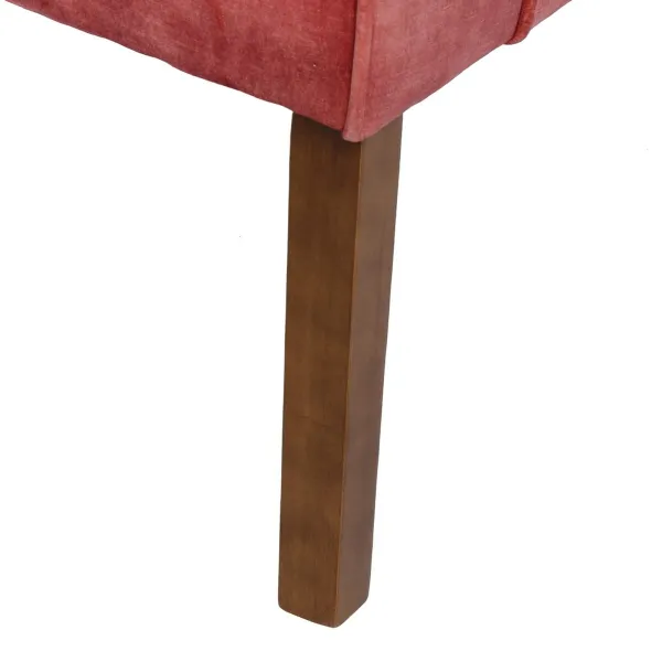 Кресло 77 x 64 x 88 cm Синтетическая ткань Деревянный Темно-красный