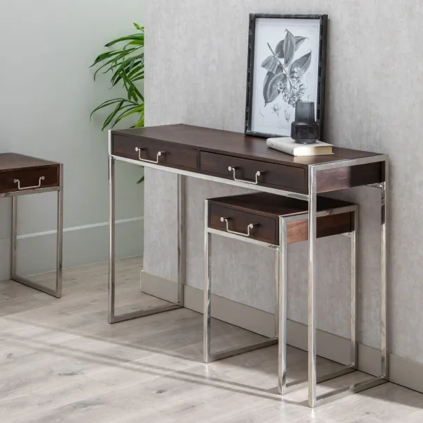 Set of furniture Brown Silver 114 x 40,6 x 81,3 cm