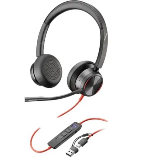 Headphones with Microphone Poly 8X225AA Black