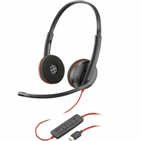 Austiņas ar Mikrofonu Poly 8X228A6 Melns