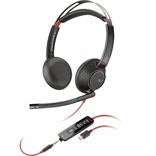 Austiņas ar Mikrofonu Poly Blackwire 5220 Melns