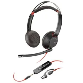 Kuulokkeet mikrofonilla Poly Blackwire 5220 Musta
