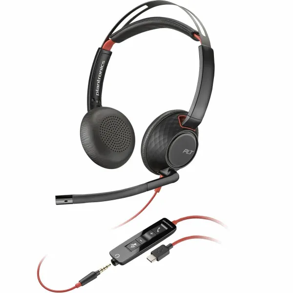 Austiņas ar Mikrofonu Poly Blackwire 5220 Melns
