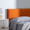 Изголовье кровати 160 x 6 x 60 cm Синтетическая ткань терракот
