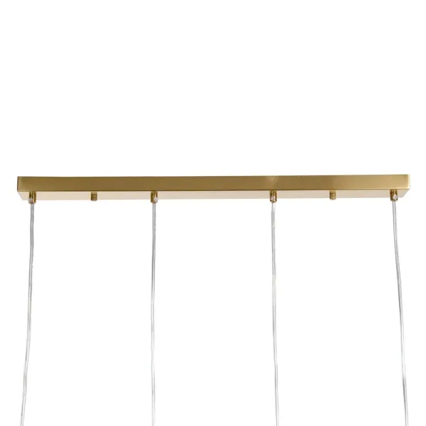 Pakabinamas apšvietimas 91 x 11 x 45 cm Stiklas Auksinis Metalinis