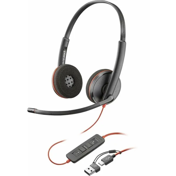 USB Kabelis Poly 93S87AA Melns Sarkans