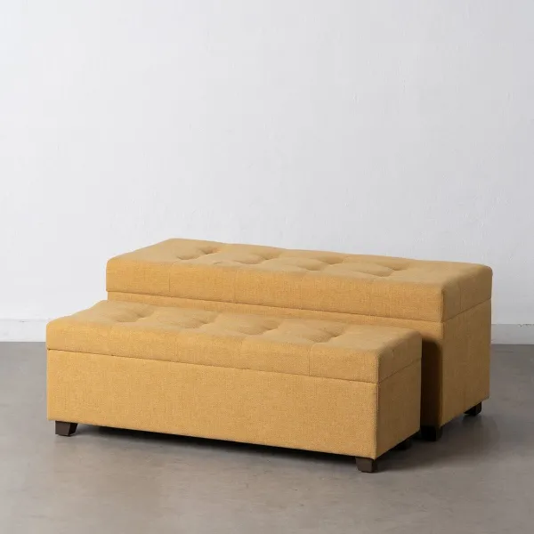Сундук 102 x 41 x 43 cm Синтетическая ткань Деревянный
