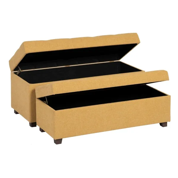 Сундук 102 x 41 x 43 cm Синтетическая ткань Деревянный