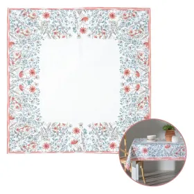 Tablecloth 140 x 140 cm Blue Polyester 100% cotton