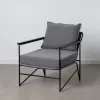 Nojatuoli 69 x 79 x 82 cm Synteettinen kangas Harmaa Metalli