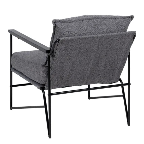 Fotelis 69 x 79 x 82 cm Sintetinis audinys Pilka Metalinis
