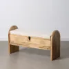Сундук 100 x 35 x 56 cm Синтетическая ткань Деревянный