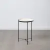 Side table 40,5 x 40,5 x 60,5 cm Black Cream Iron