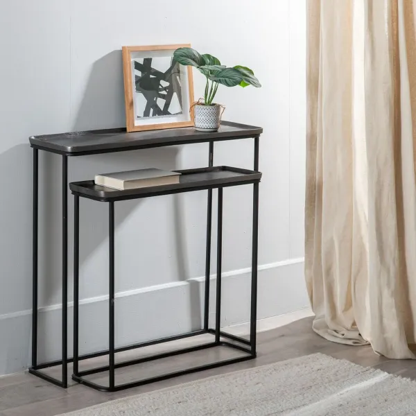 Set of furniture Black Grey 84 x 26 x 78 cm