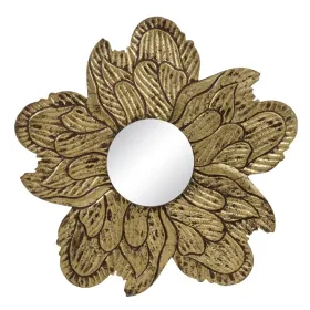 Sieninis veidrodis 80 x 1,75 x 80 cm Auksinis DMF