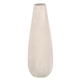 Vāze 17 x 17 x 51,5 cm Keramika Krēmkrāsa