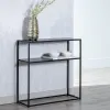 TV furniture 80 x 30 x 81 cm Black Steel