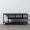 TV-kalusteet 120 x 32 x 55 cm Musta Teräs