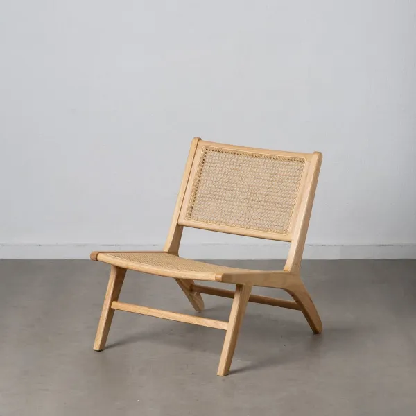 Nojatuoli Luonnollinen Puu Rottinki 60,5 x 73,5 x 72,5 cm