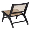 atzveltnes krēsls Melns Dabisks Koks Rotangpalma Kaučuka koks 60,5 x 73,5 x 72,5 cm