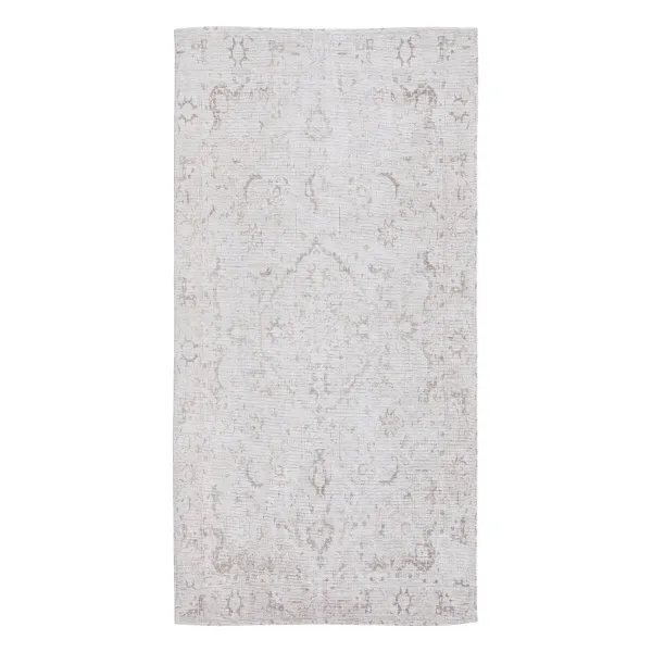 Matto 80 x 150 cm Polyesteri Puuvilla Ruskeanharmaa