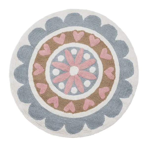 Playmat 100% cotton Flower 100 cm 100 x 100 x 1 cm