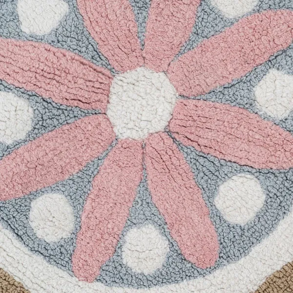 Spēļu Paklājs 100% kokvilnas Zieds 100 cm 100 x 100 x 1 cm